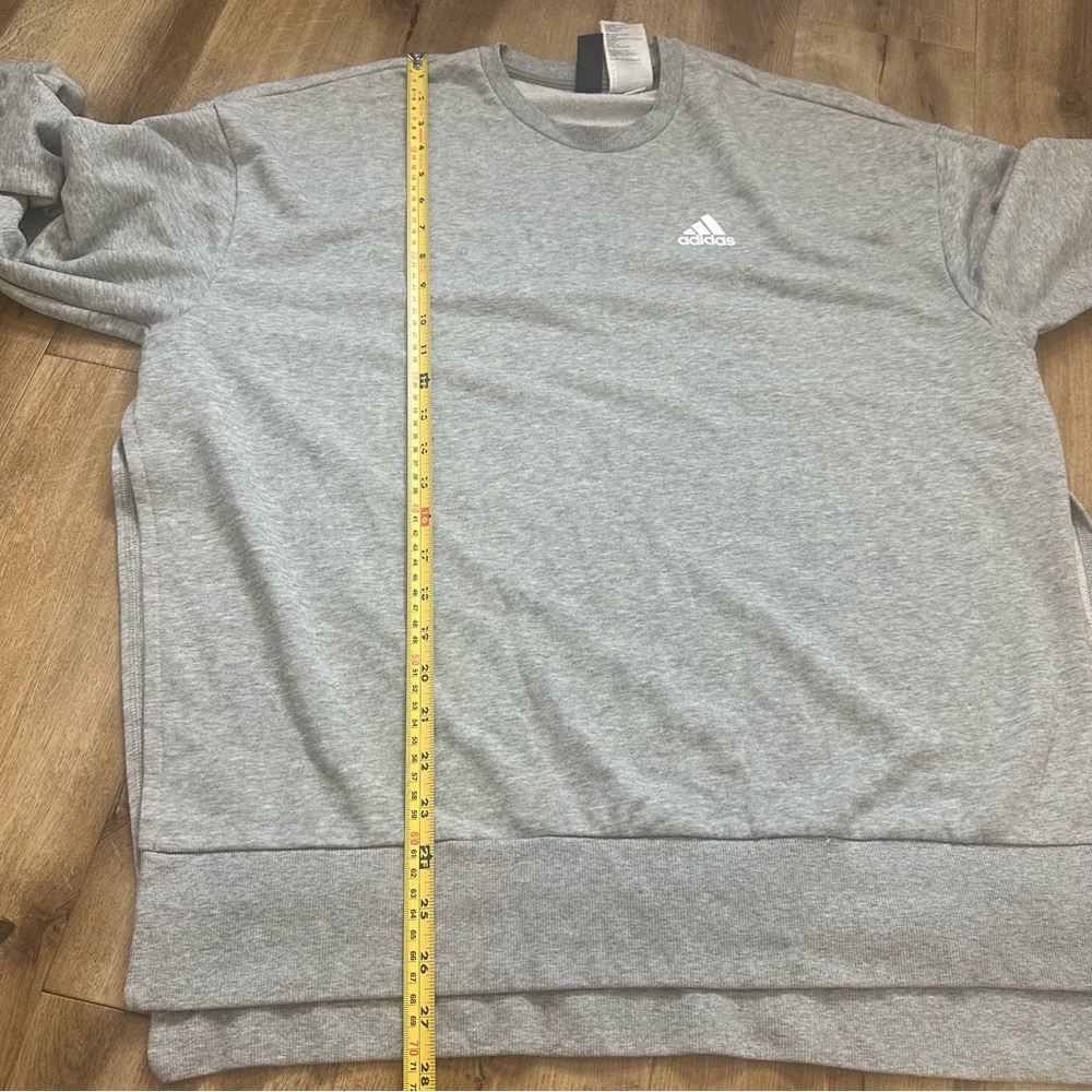 Adidas Gray Split Hem Crew‎ Sweatshirt Size Medium - Picture 8 of 11